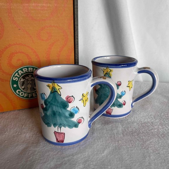 2 x Vintage Starbucks Mugs - Made in Italy - Picture 1 of 8